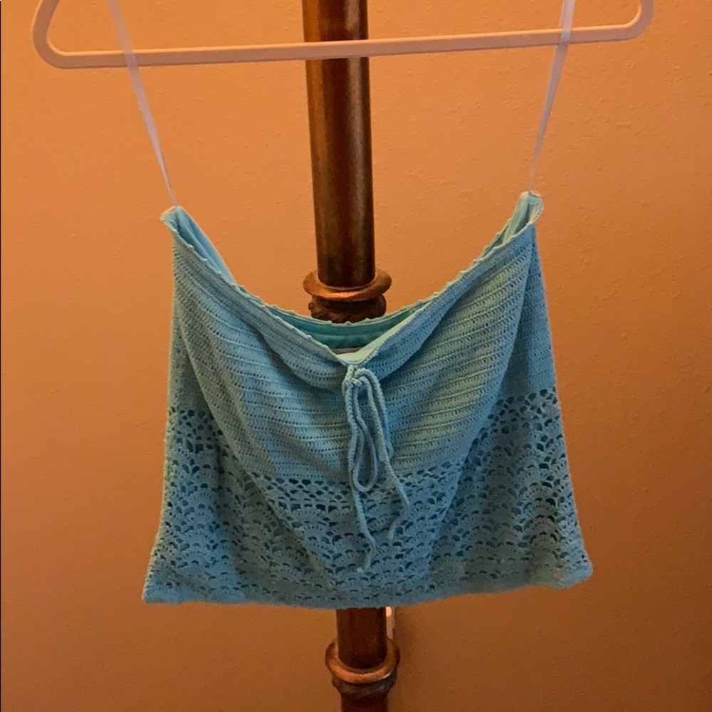 Turquoise halter top
